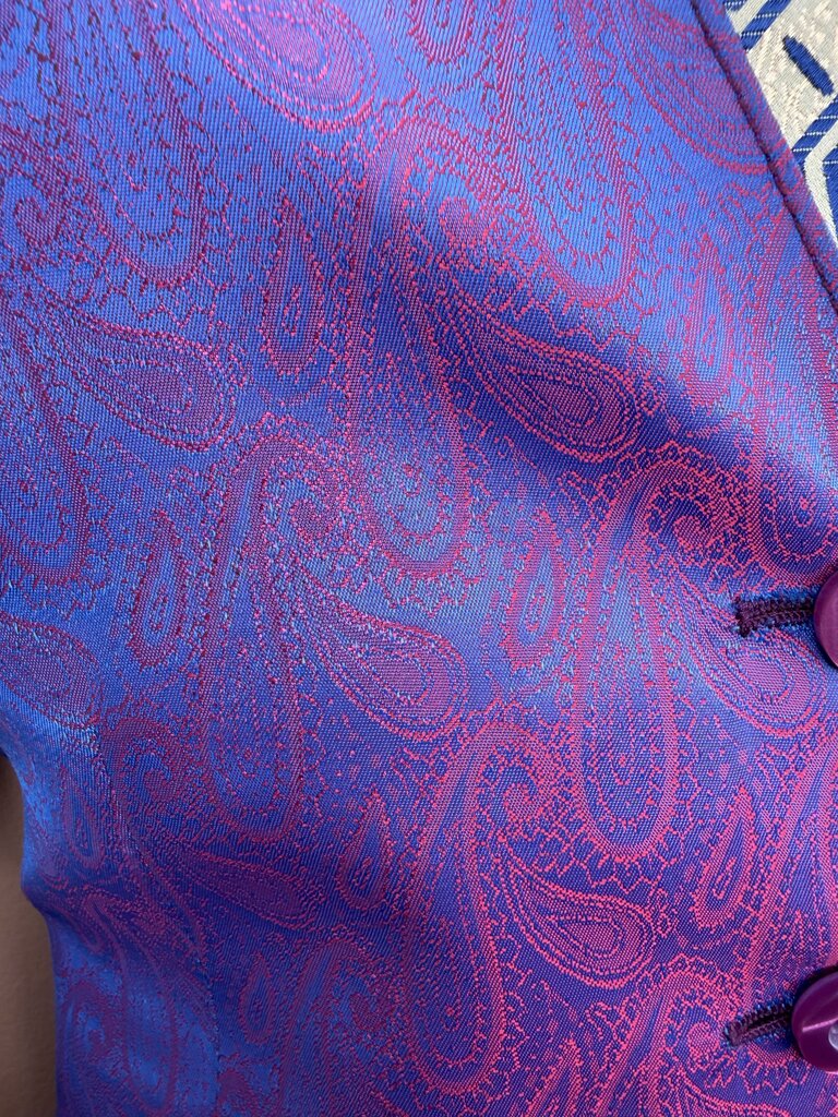 ELLIE MAY BLUE AND RED PAISLEY VEST