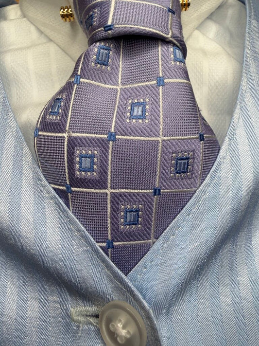 PURPLE CHECK TIE