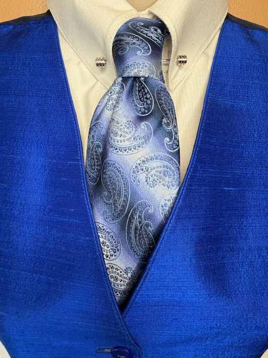 BLUE PAISLEY TIE