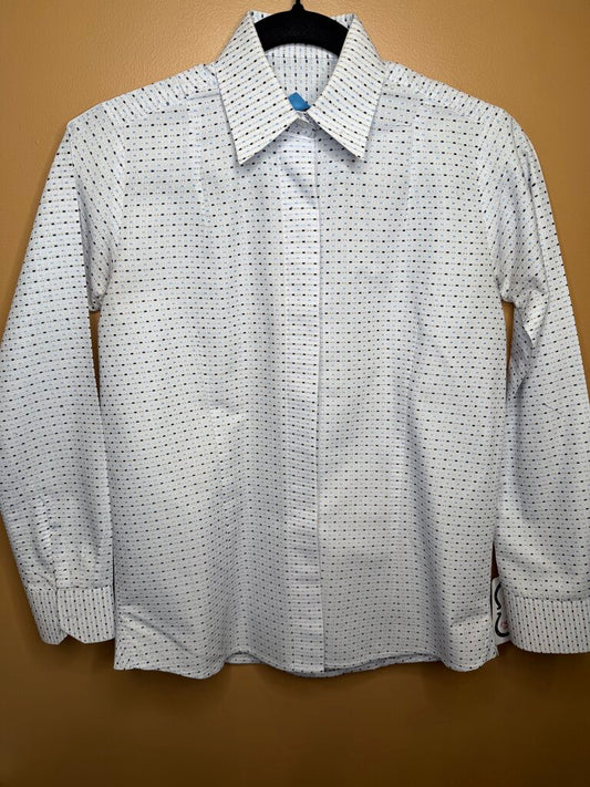 ELLIE MAY BLUE DOTTED WHITE SHIRT