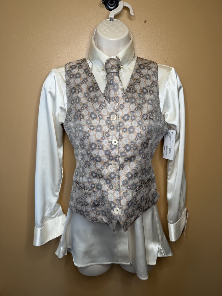 IVORY SATIN BETTY BERDINE SHIRT