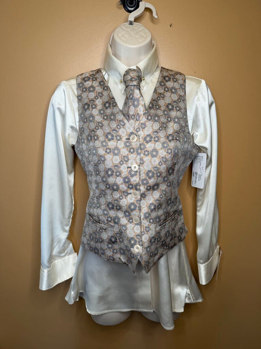 IVORY SATIN BETTY BERDINE SHIRT