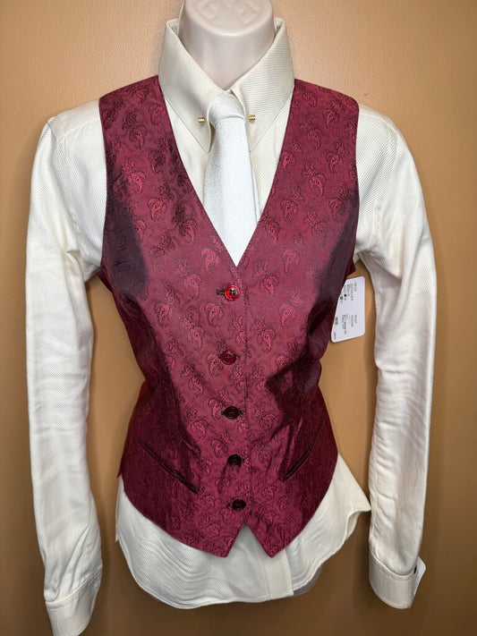 BETTY BERDINE RED PAISLEY VEST