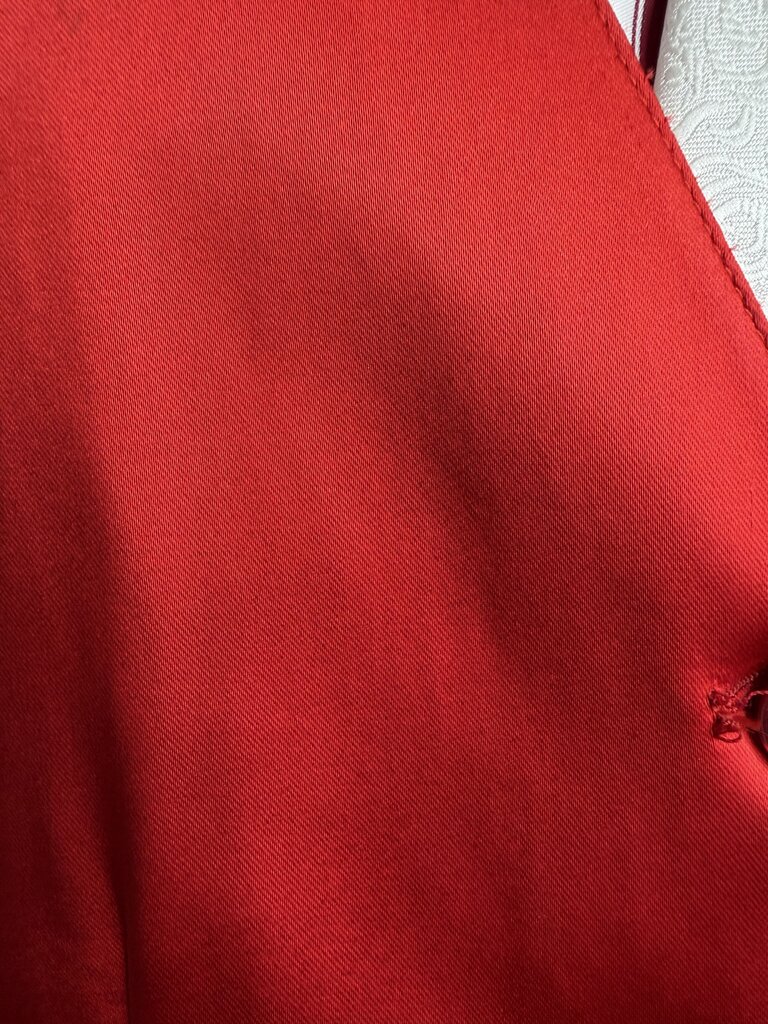 BETTY BERDINE VEST RED SATIN