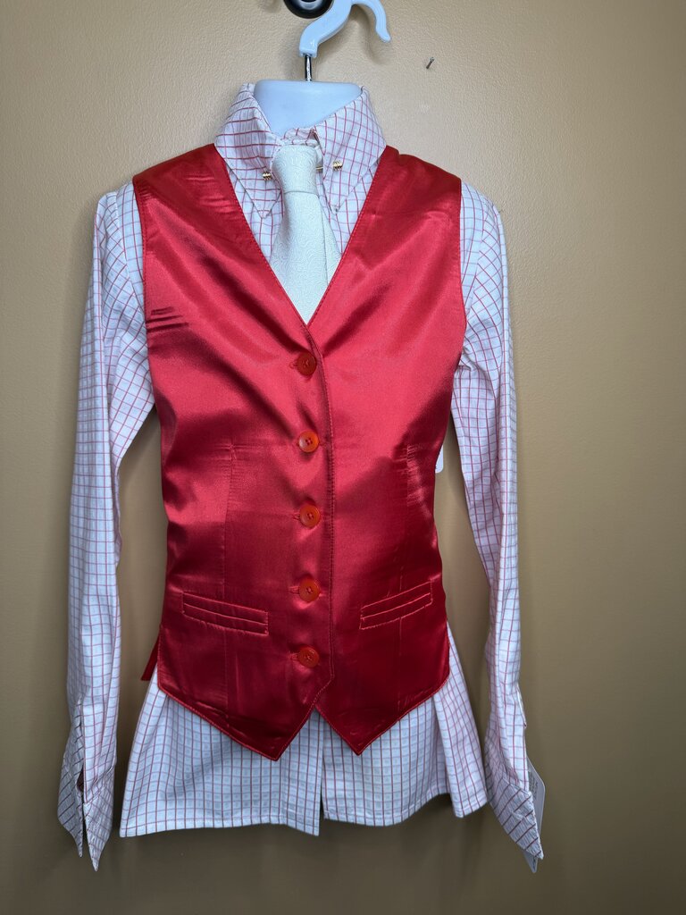 RED SATIN SCIATILLA VEST