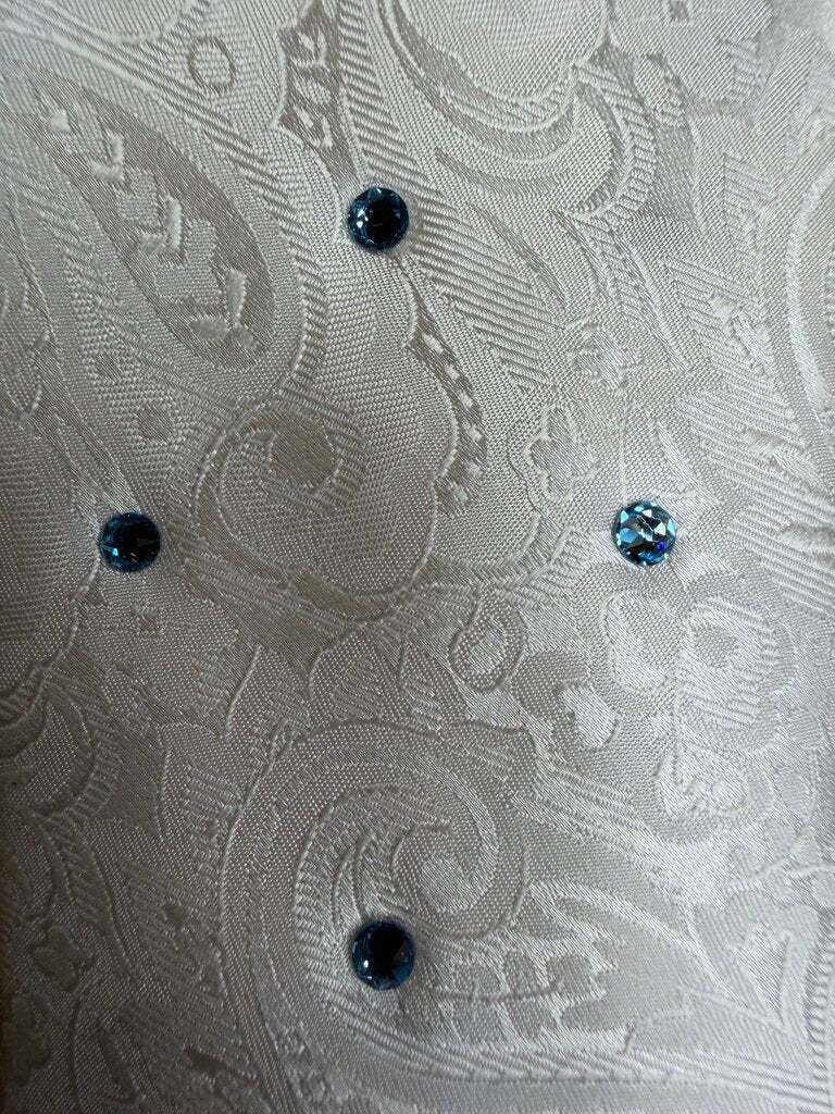 WHITE BLING TIE