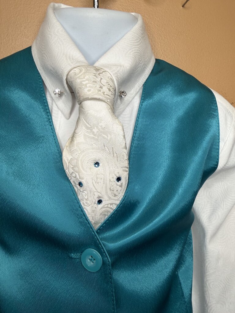 WHITE BLING TIE