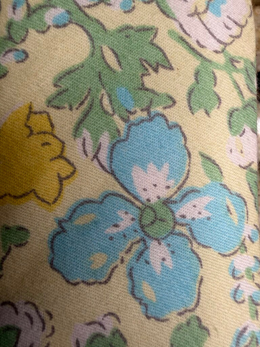 YELLOW BLUE FLOWER TIE