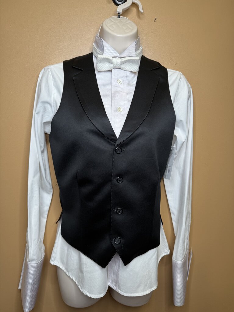 BLACK SATIN HAWKWOOD FORMAL VEST