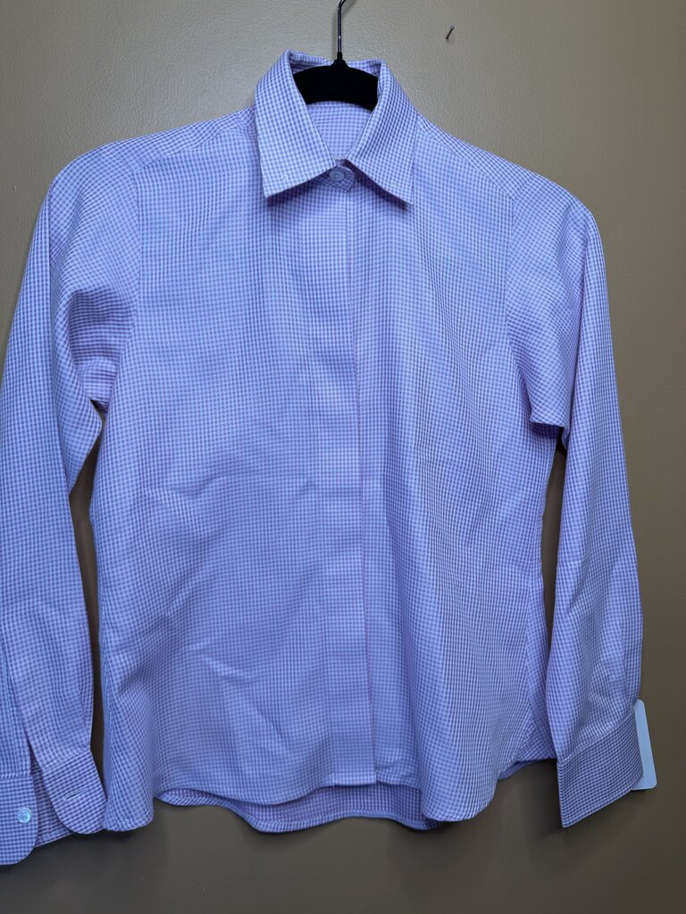 BETTY BERDINE PURPLE PLAID SHIRT