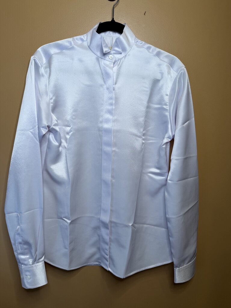 WHITE SATIN BETTY BERDINE FORMAL SHIRT
