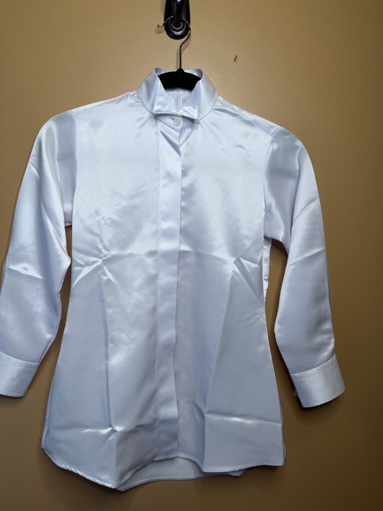 FORMAL WHITE SATIN BETTY BERDINE SHIRT
