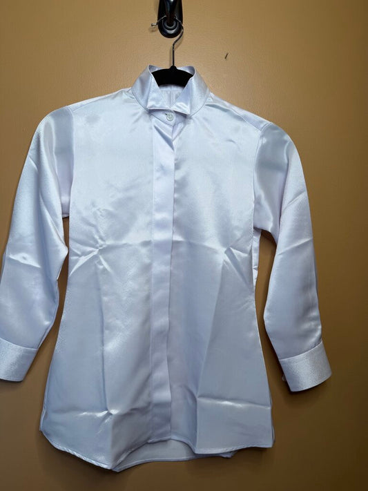 FORMAL WHITE SATIN BETTY BERDINE SHIRT