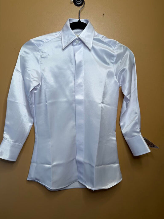 WHITE SATIN BETTY BERDINE SHIRT