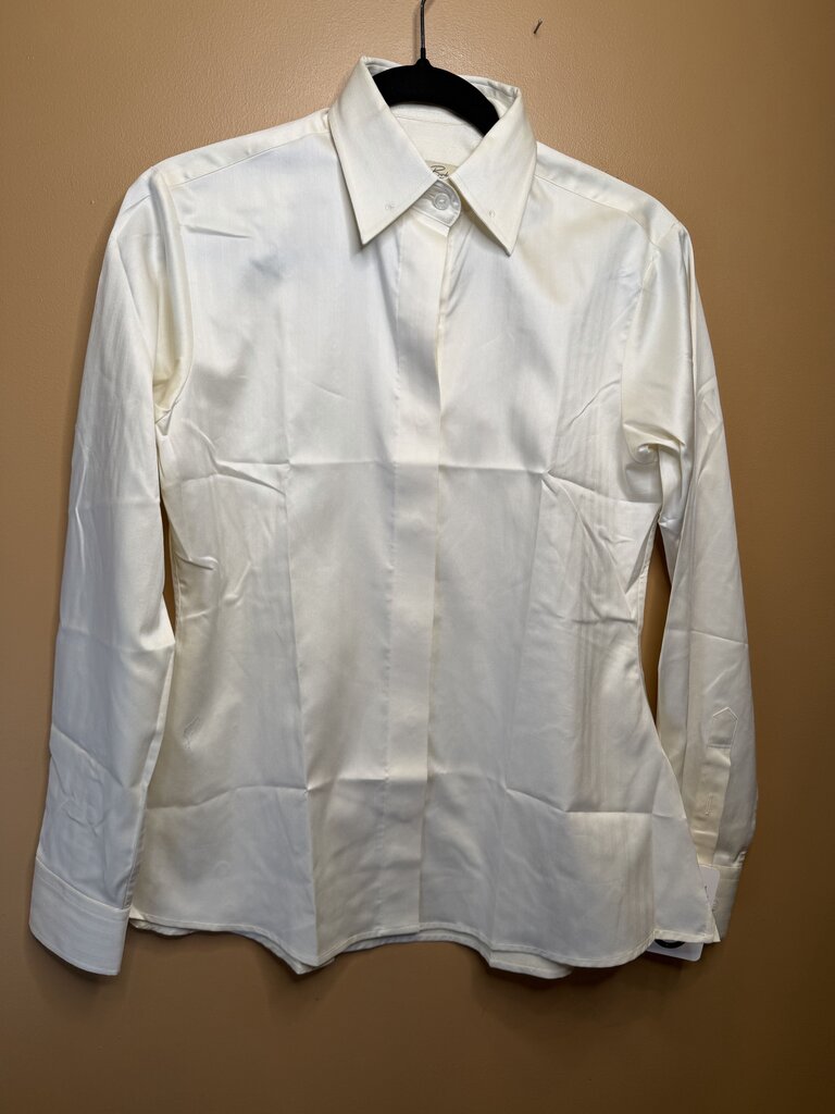 CREAM HERRINGBONE BETTY BERDINE SHIRT