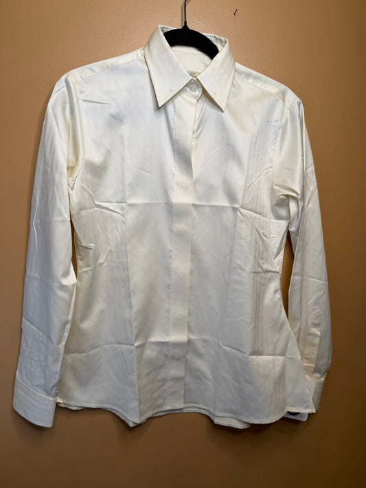 CREAM HERRINGBONE BETTY BERDINE SHIRT