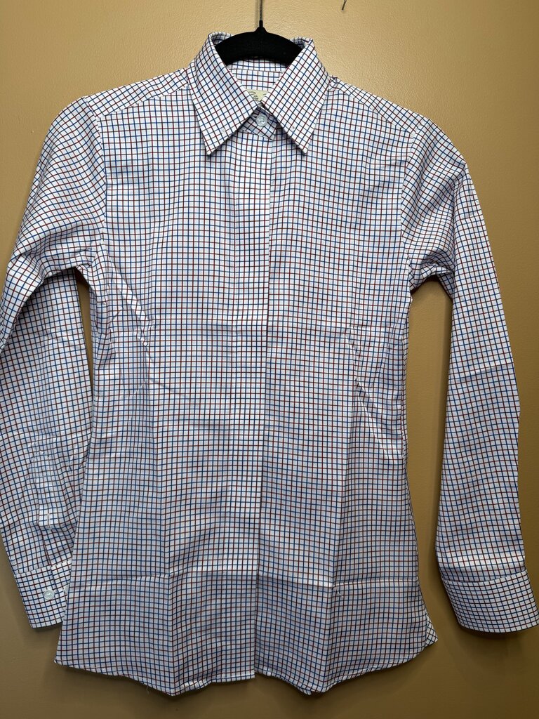 BLUE AND RED CHECK BETTY BERDINE SHIRT