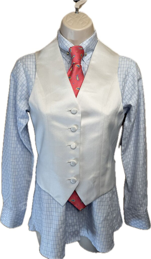 WHITE SATIN VEST