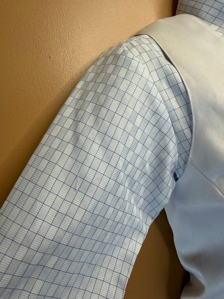 BETTY BERDINE BLUE CHECKERED SHIRT