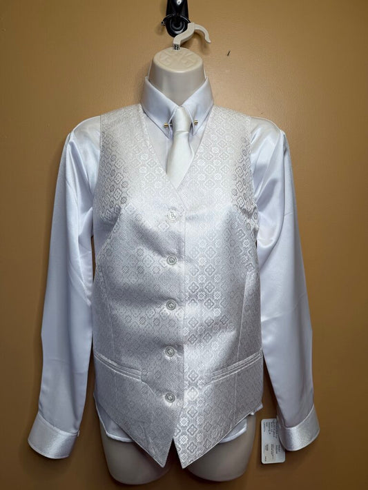 "BRAND NEW" WHITE MEDALLIONS DION BETTY BERDINE VEST