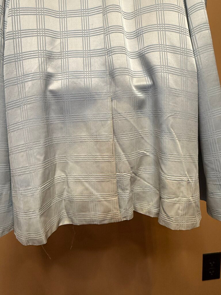 ICE BLUE WINDOWPANE DAY COAT