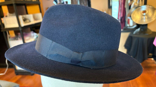 NAVY SNAP BRIM MARSHA DEARRIAGA 7 1/8