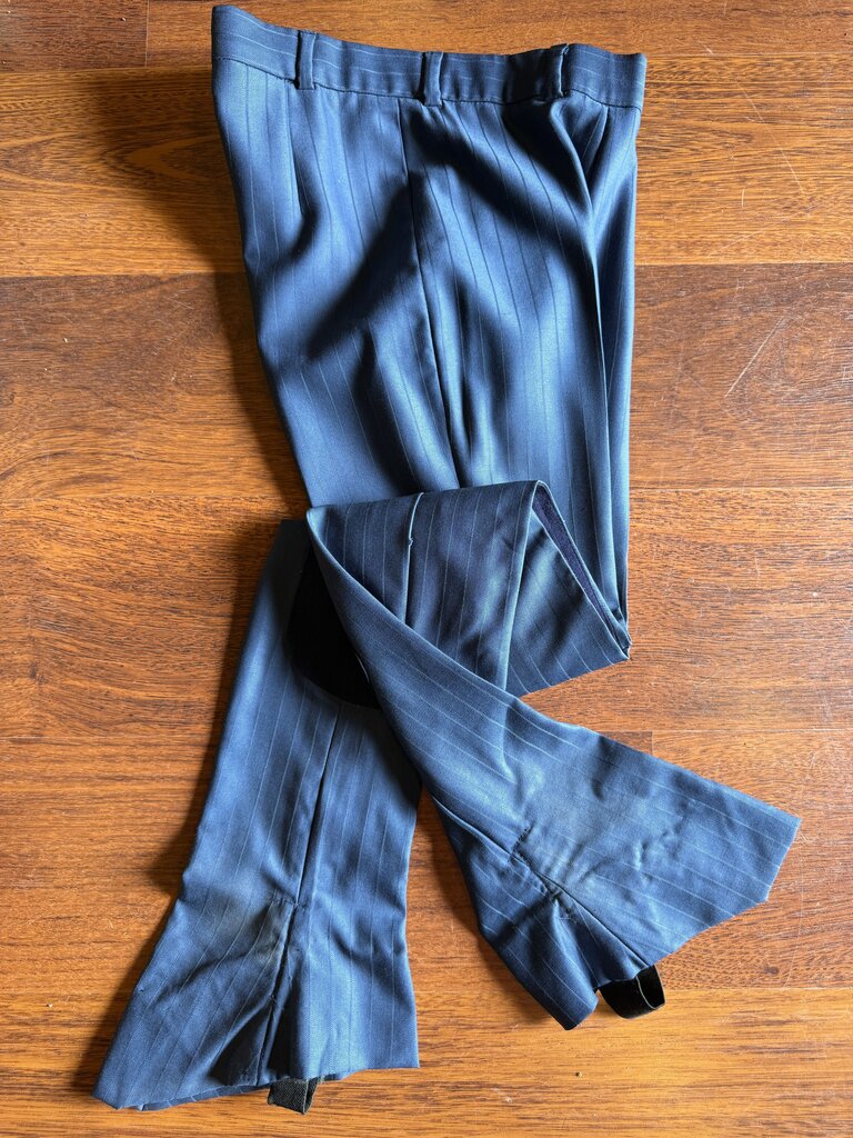 MARSHA DEARRIAGA NAVY BLUE STRIPE DAY SUIT