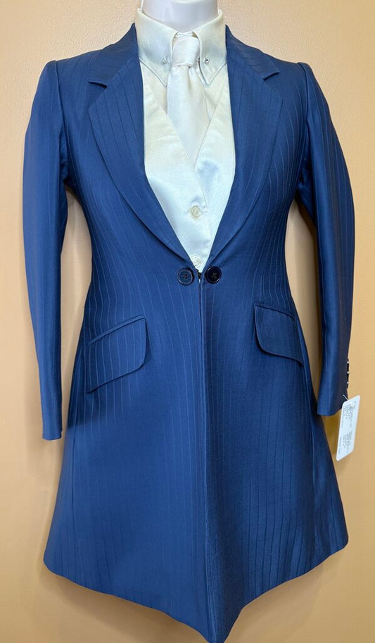 MARSHA DEARRIAGA NAVY BLUE STRIPE DAY SUIT
