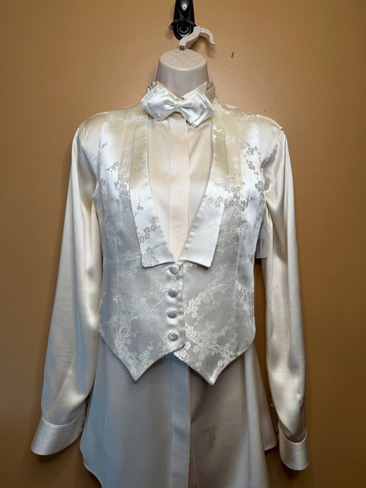 MARSHA DERRIAGA CREAM FORMAL SHIRT VEST AND TIE SET