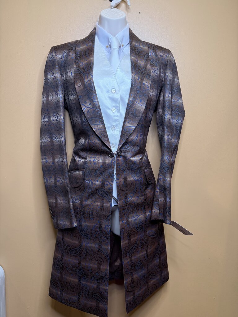 BETTY BERDINE BROWN PAISLEY DAY COAT