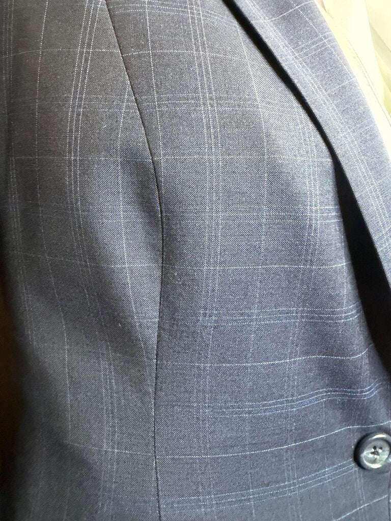 NAVY BLUE WINDOW PANNEL DAY SUIT