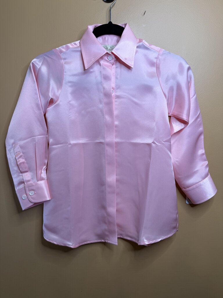BETTY BERDINE PINK SATIN SHIRT