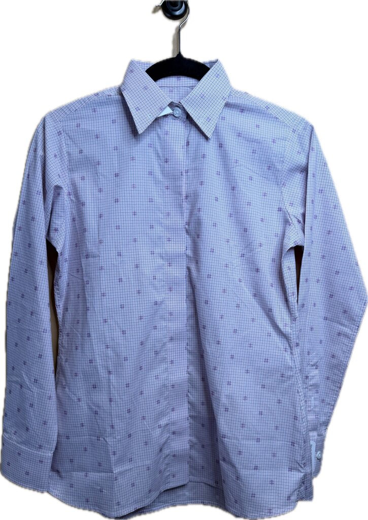 BETTY BERDINE PINK AND BLUE PATTERN SHIRT