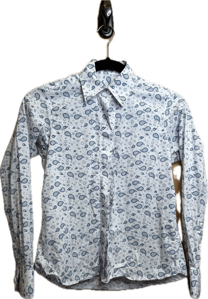 BETTY BERDINE BLUE PAISLEY SHIRT