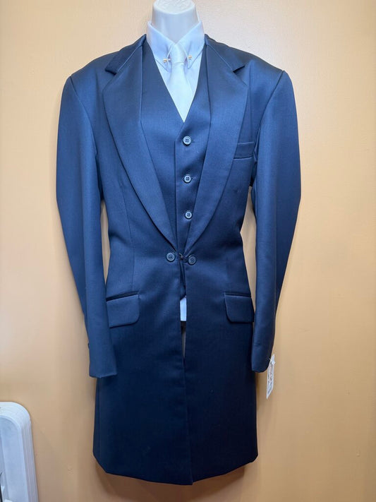 MARSHA DERRIAGA NAVY BLUE MENS DAY SUIT WITH VEST AND 2 JODS