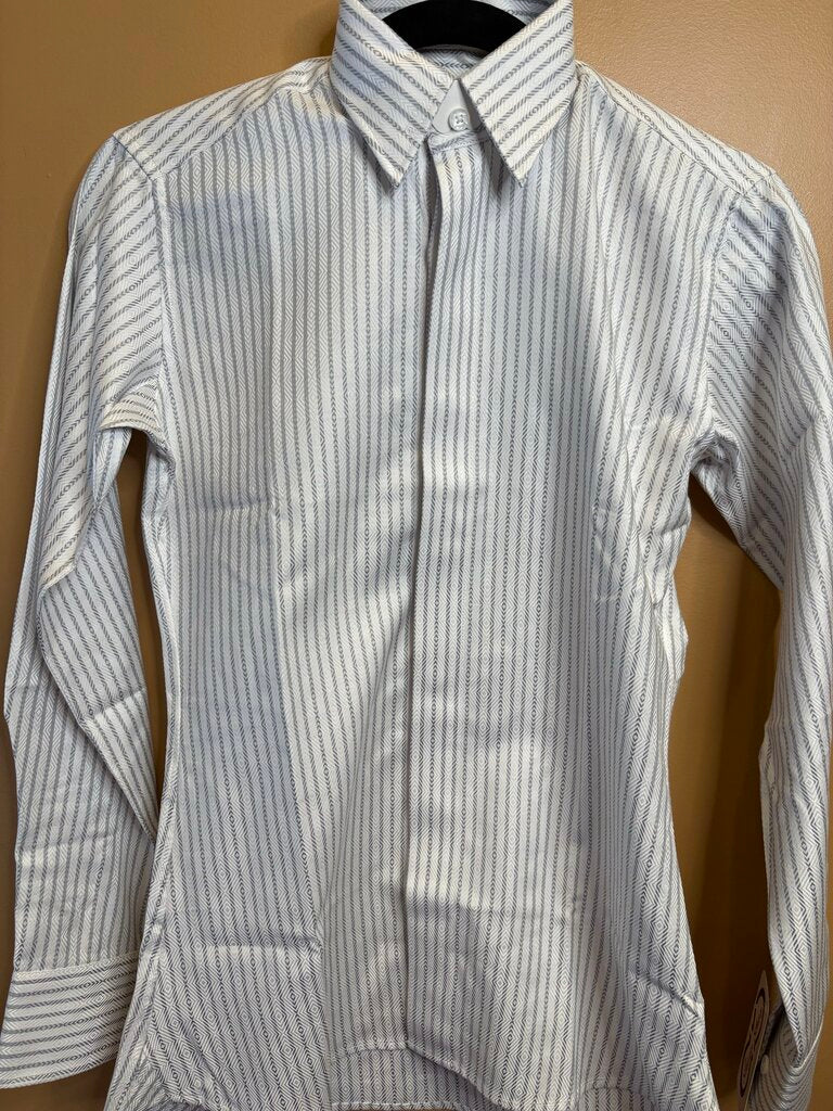 GRAY STRIPE BETTY BERDINE SHIRT