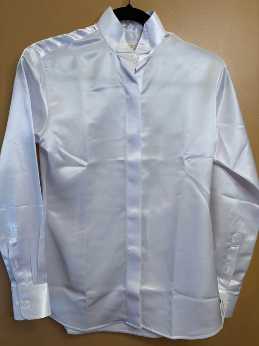 FORMAL WHITE SATIN BETTY BERDINE SHIRT