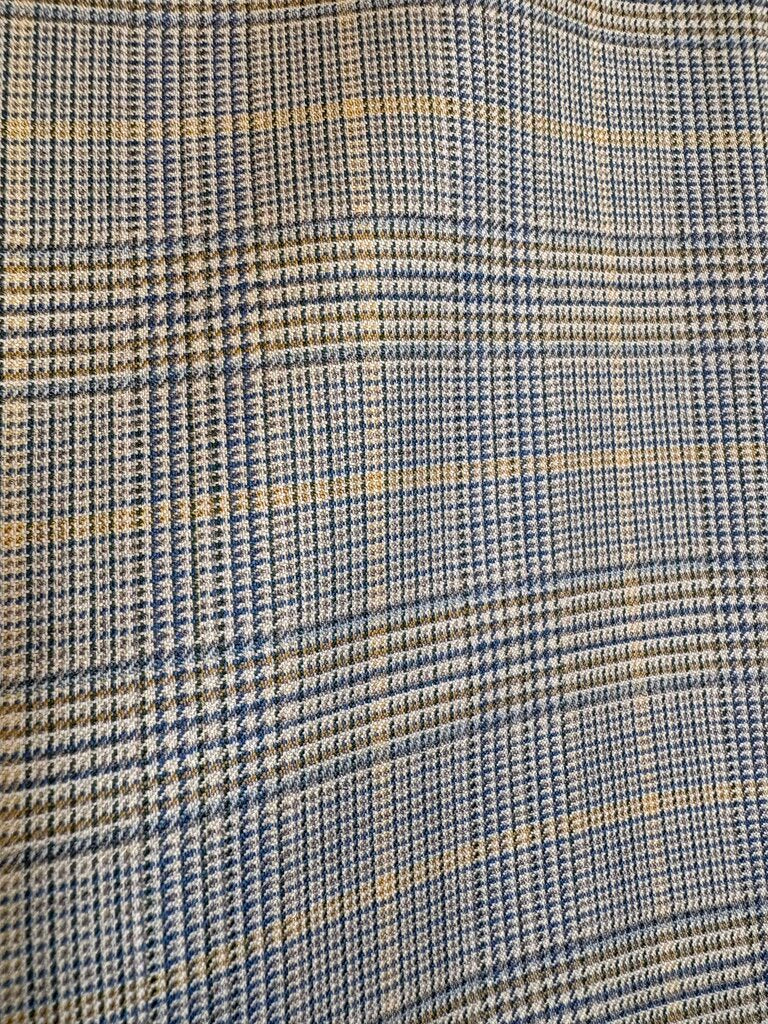 CARL MEYERS YELLOW AND BLUE PLAID DAY COAT