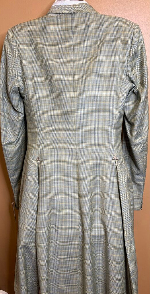 CARL MEYERS YELLOW AND BLUE PLAID DAY COAT