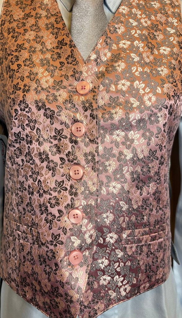 PINK/GRAY FLOWERS VEST
