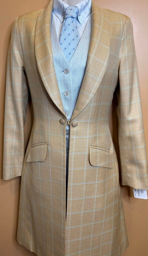 MARSHA DERRIAGA TAN PLAID DAY COAT