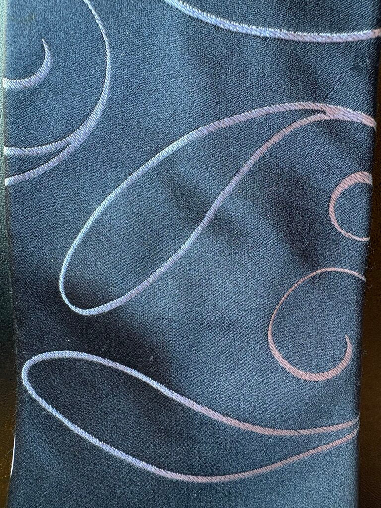 NAVY WITH PURPLE SWIRL TED BAKER TIE