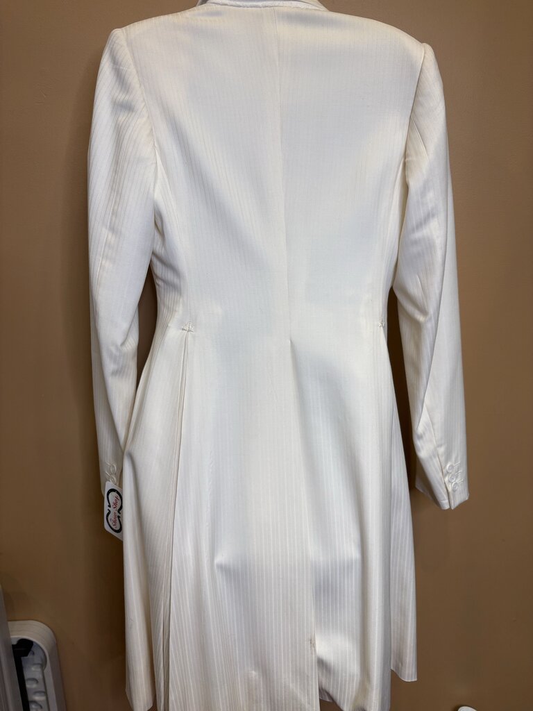CREAM STRIPE CM DAY COAT