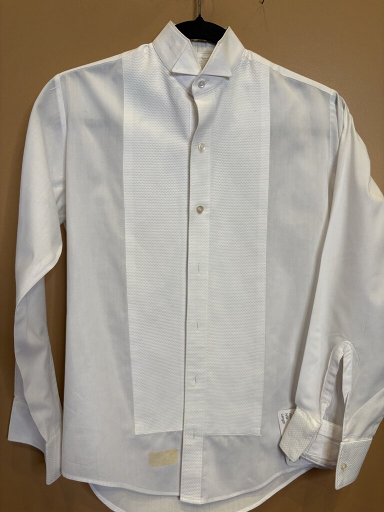WHITE PIQUE FORMAL SHIRT