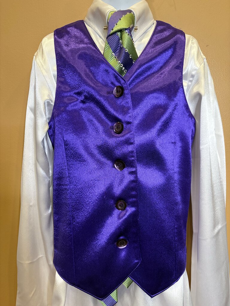 PURPLE SATIN VEST