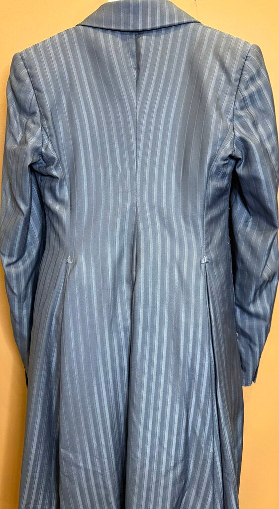 SLATE BLUE WITH SILVER STRIPE BECKER BROTHERS DAY SUIT