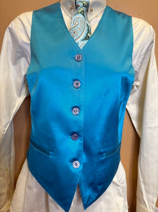 TEAL SATIN BBRO'S VEST