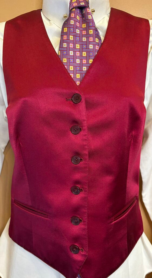 WINE SATIN DEREGNAUCOURT VEST