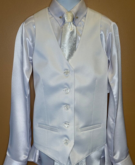 WHITE SATIN BETTY BERDINE VEST