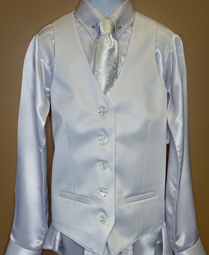 WHITE SATIN BETTY BERDINE VEST